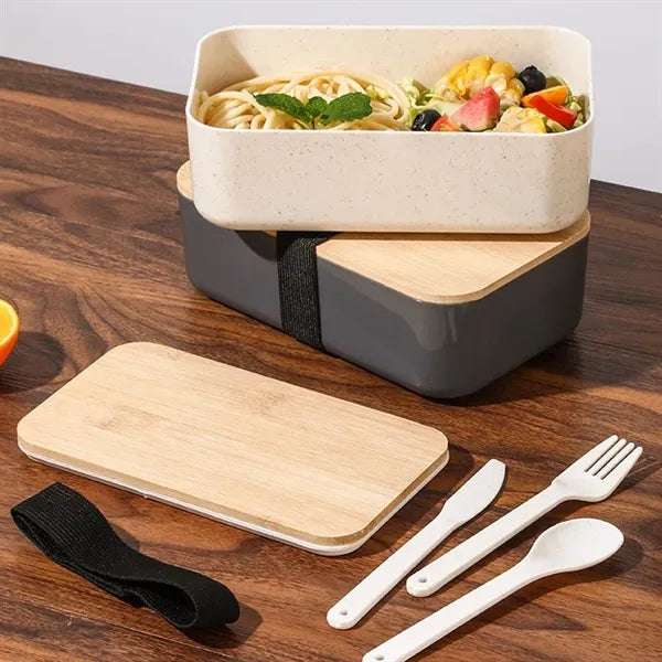 Bamboo Covered Lunch Box