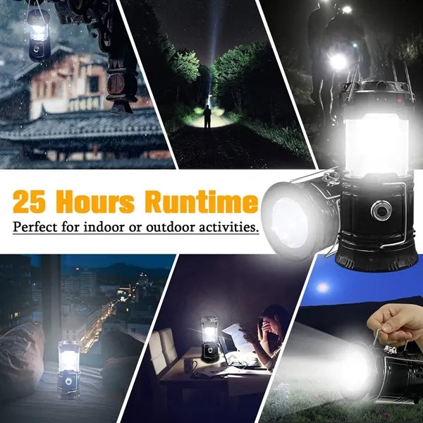 USB Rechargeable LED Collapsible Solar Camping Lantern
