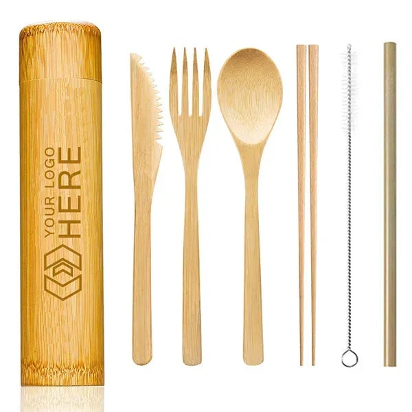 Eco-Friendly Bamboo Utensils Cutlery Set