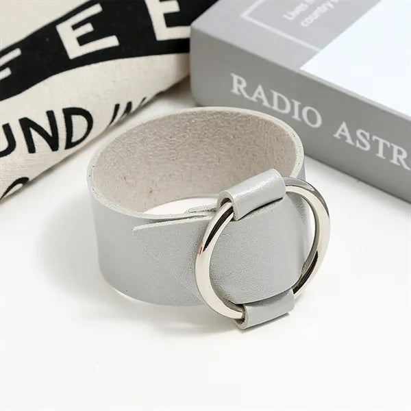 PU Simple punk trend hoop bracelet