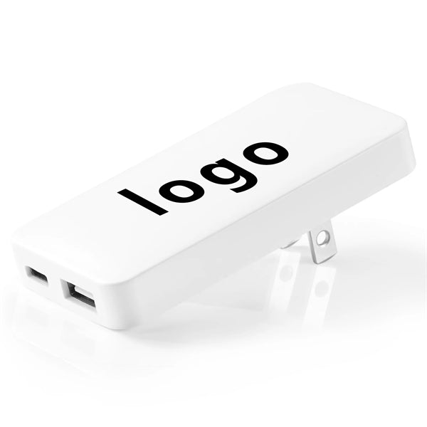 20W Extra Slim Portable 2-Port Wall Charger