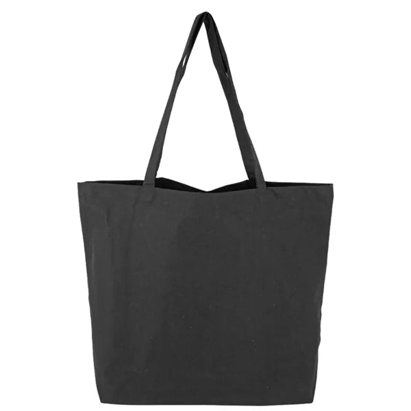 Black Jumbo 10oz Cotton Tote Bag