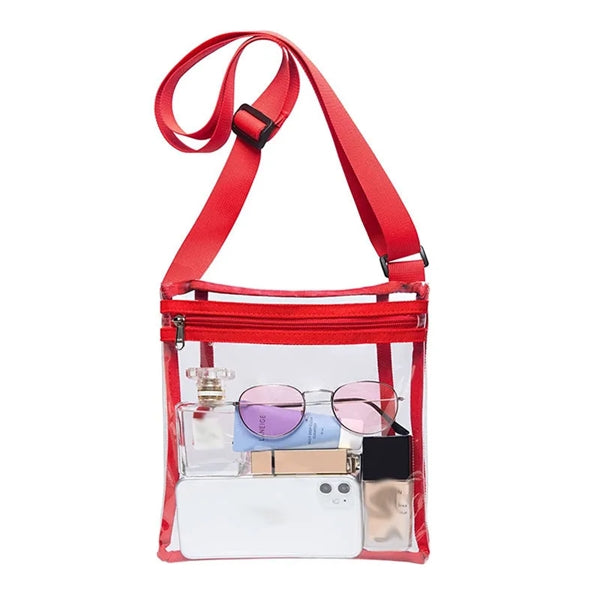 Clear PVC Crossbody Shoulder Bag