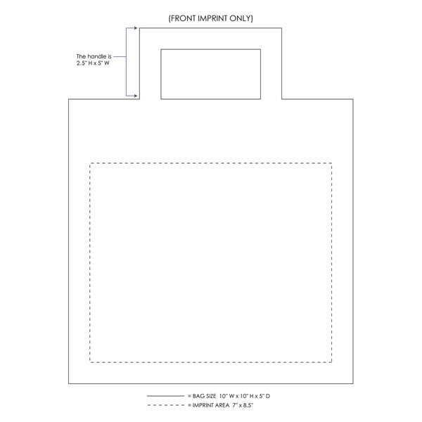 White Flat Handle Bag With Full Color Printing