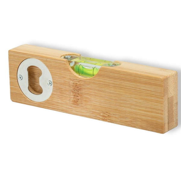 Bamboo Level With Bottle Opener