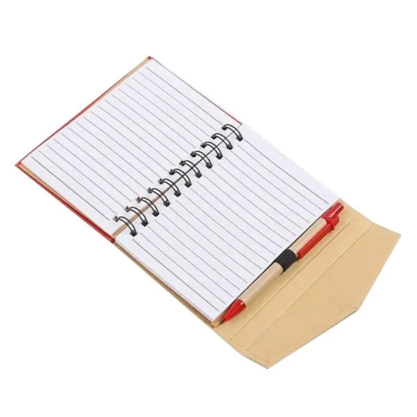 Spiral-Bound Notebook W/ Ballpoint Pen & Sticky Notes