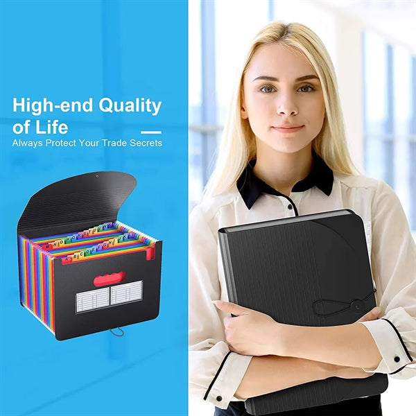 24 Pocket Expanding File Folder with Expandable Cover