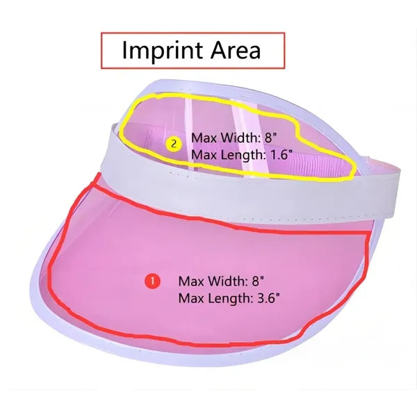 UV Protection Transparent PVC Sun Visor Hat Cap