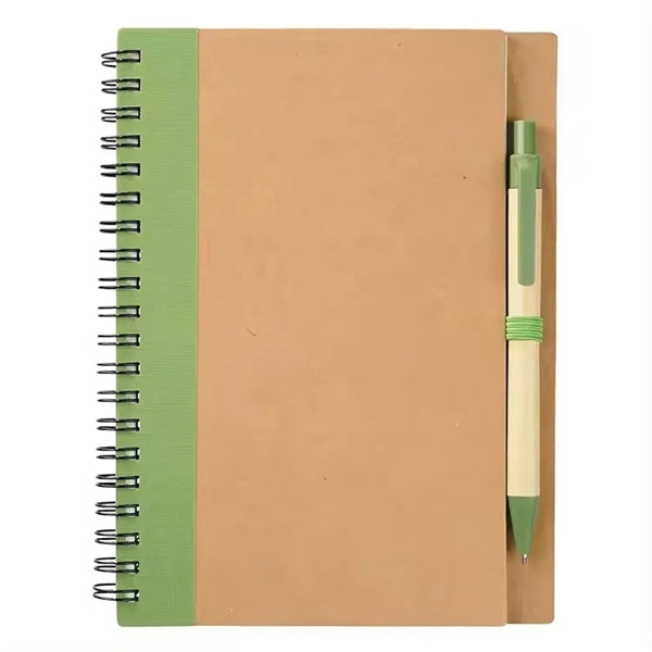 7 " x 5 " Eco Spiral Recycled Notebook with Pen Set