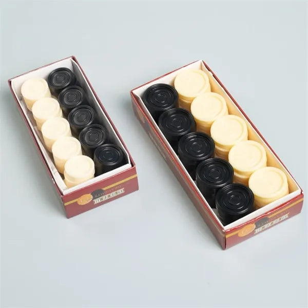 12.4" Checkers Folding Wooden Game Set