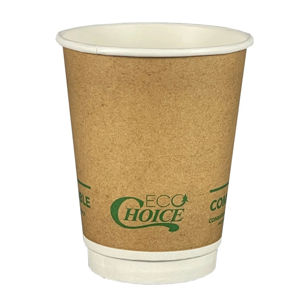 12 Oz. Kraft Eco-Choice Double Wall Cups