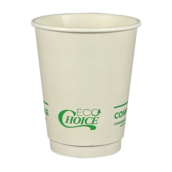 12 Oz. White Eco-Choice Double Wall Cups