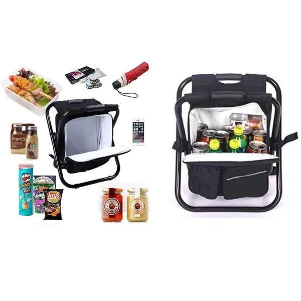 Portable Camping Chair with Cooler Bag