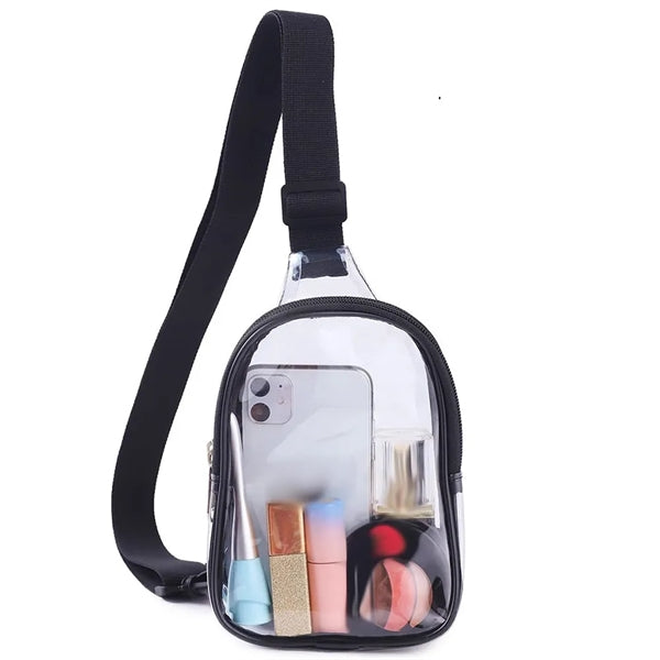Clear PVC Waterproof Security Crossbody Shoulder Bag