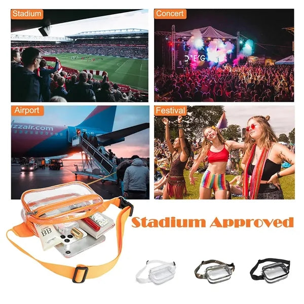 Stadium Transparent Clear Fanny Pack with Adjustable Belt