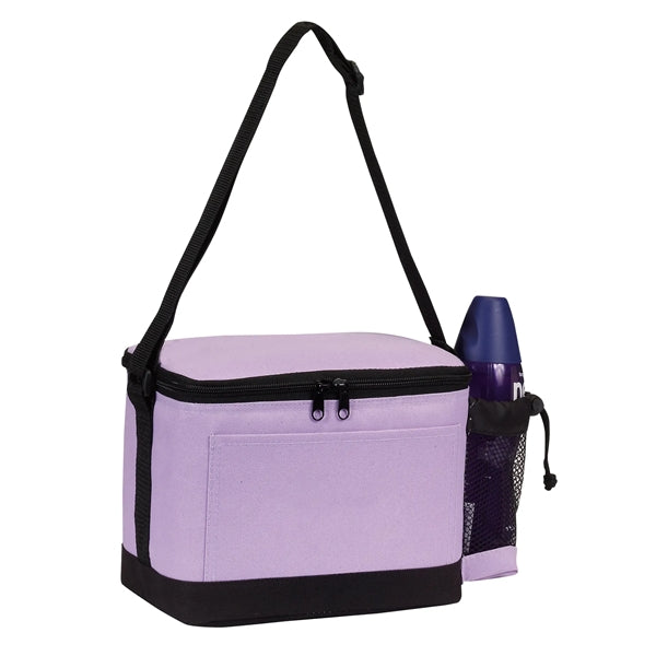 Insulated 6 Pack Cooler with Bottle Holder