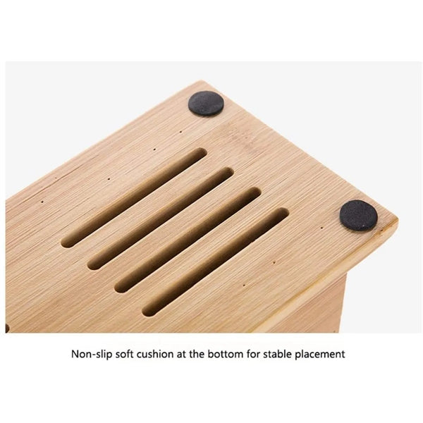 Bamboo Dust-proof And Anti-slip Knife Storage Rack