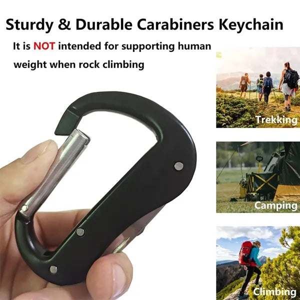 Multitool Carabiner With Pocket Knife Bottle Opener