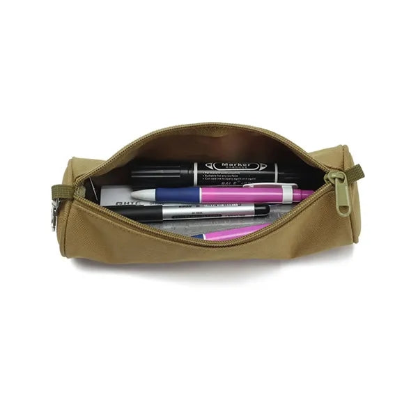 Cylindrical Large Capacity Oxford Pencil Pouch Case