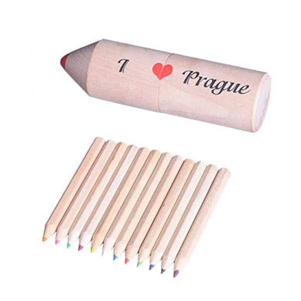 Color Pencil Bucket Packed Natural Wooden