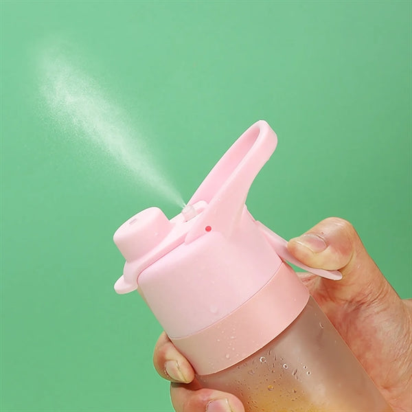 Sports Water Bottle With Spray Mist