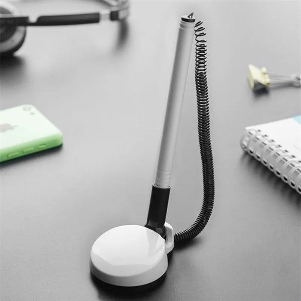 Bank Sign Counter Pen Plastic Sticky Table Pedestal Ballpen