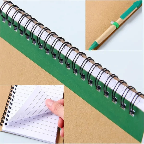 Recycled Journal notebook with pen