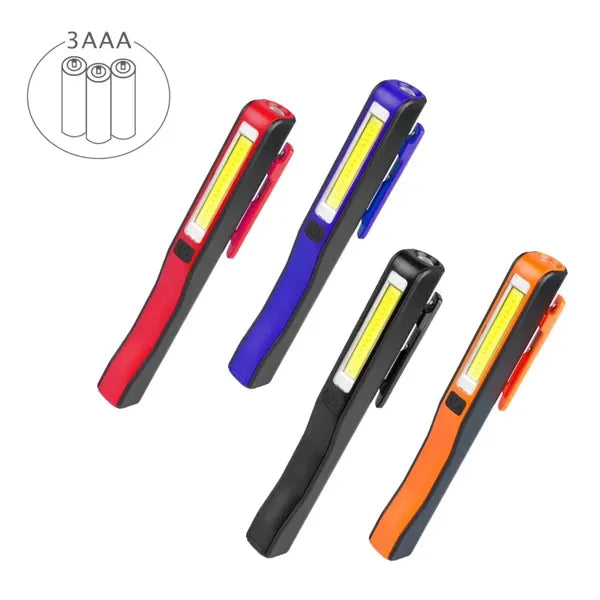 COB LED Inspection Lamp Working Flashlight With Magnet Clip