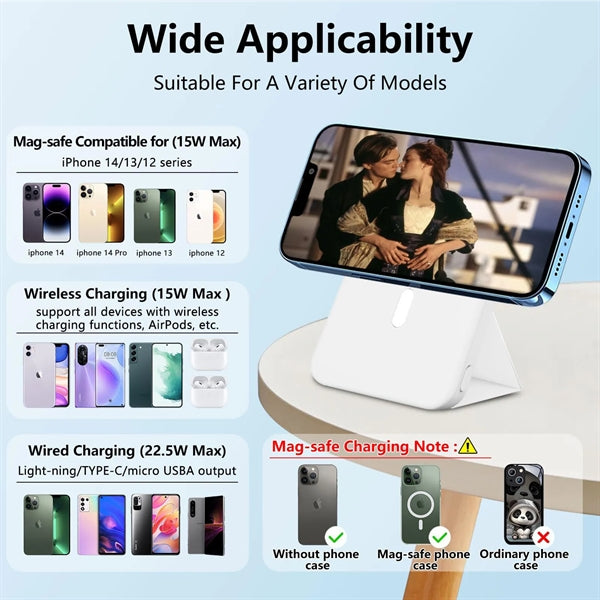 Foldable Portable Magnetic Wireless Power Bank