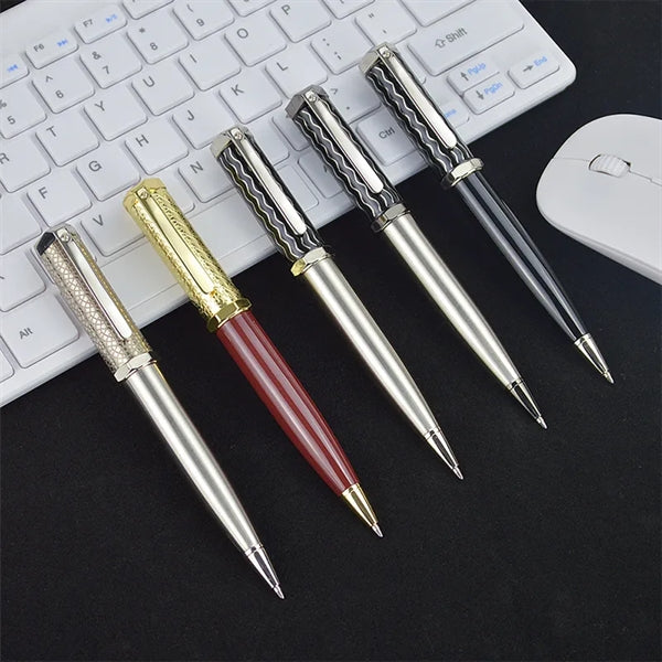 Business Retractable Metal Ballpoint Pen With Clip