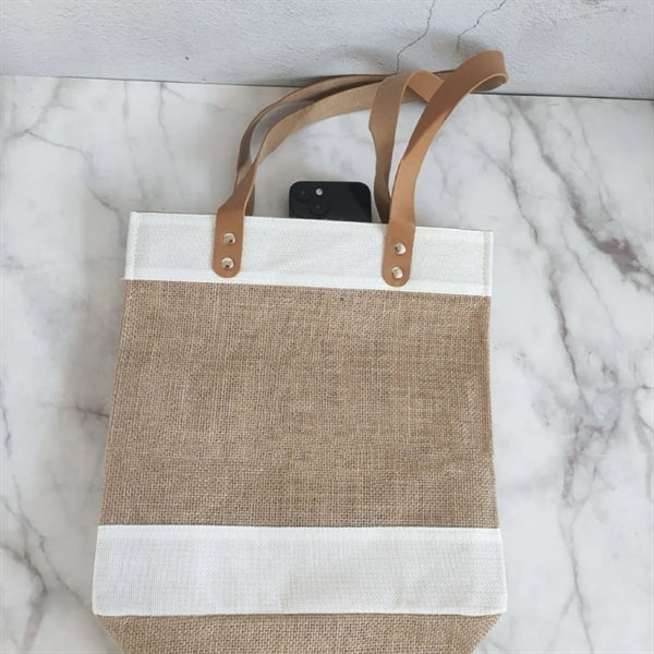 Jute Burlap Tote Bag