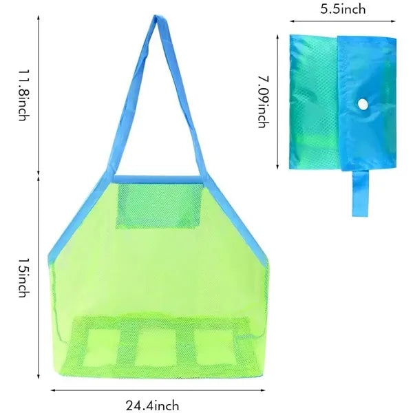 Portable Foldable Mesh Beach Tote Bag