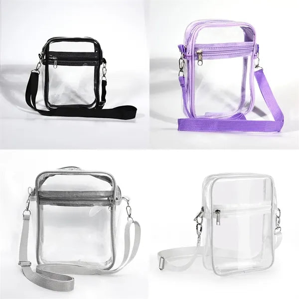 Clear PVC Crossbody Stadium Approved Messenger Bag