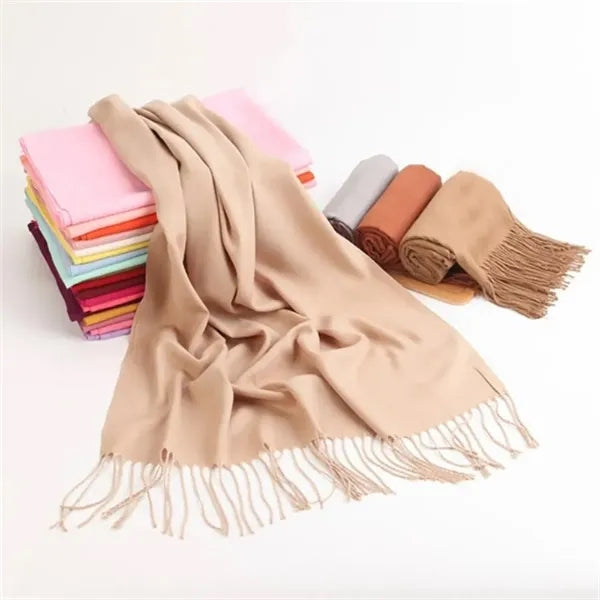 Pashmina Fringed Woven Scarf