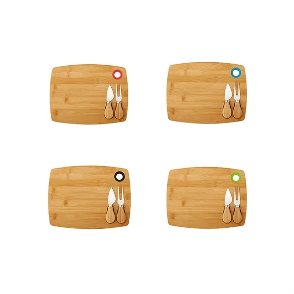 3 in 1 Bamboo Cheese Board Set