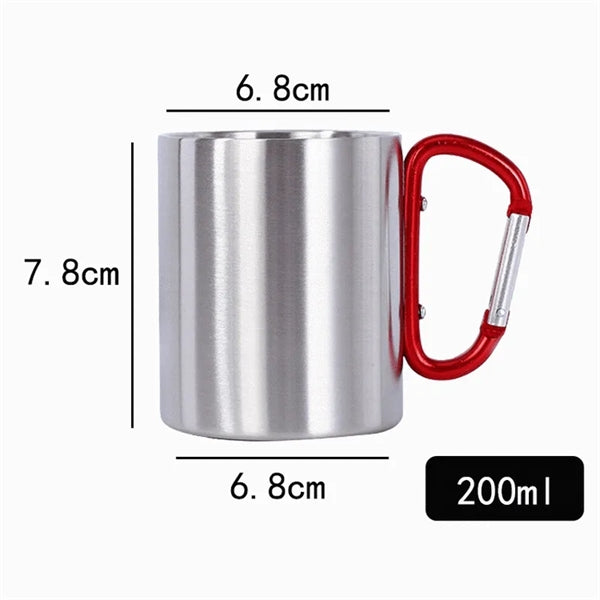6.7oz Stainless Steel Camping Mug with Handle