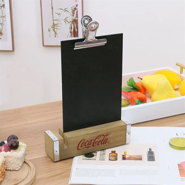 Logo wood menu billboard