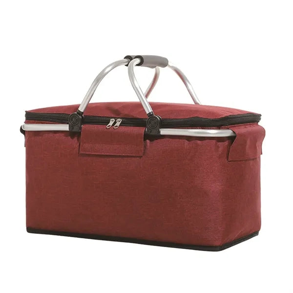 20 Liters Folding Heathered Non-Woven Insulated Cooler Lunch