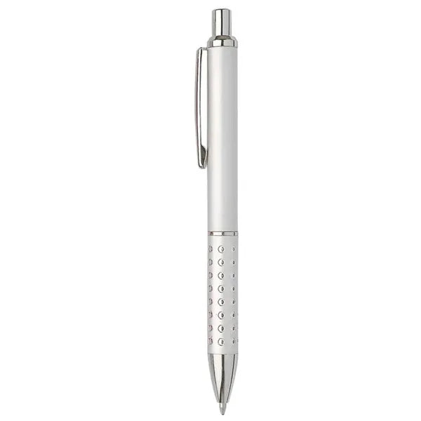 Bling ballpoint pen with aluminium grip