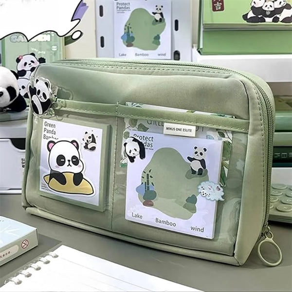Large Capacity Canvas Pen Pouch Bag