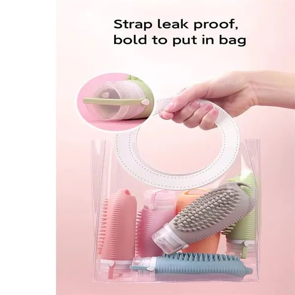 Dispenser Bottle With Shampoo Brush