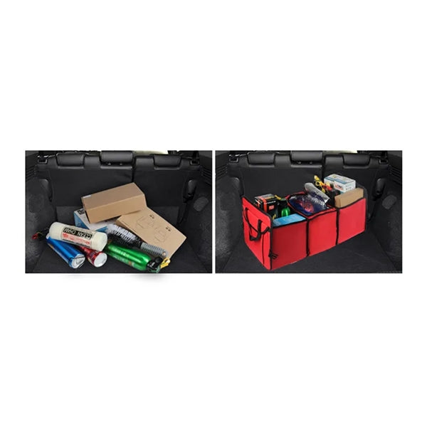 Foldable storage box of car trunk
