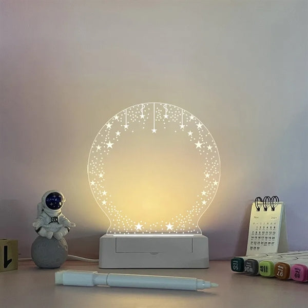LED Glowing Table Light Acrylic White Child Letter