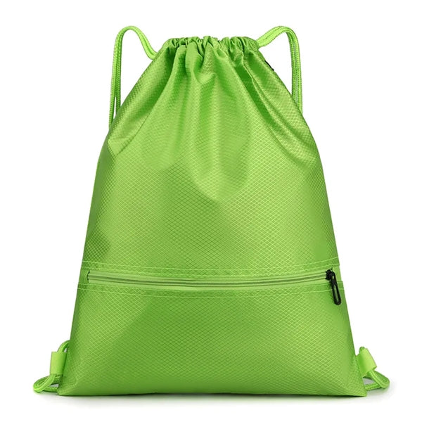 Drawstring Backpack with zip pocket