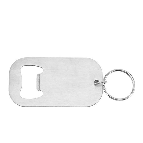 Stainless Steel Bottle Opener with Keychain
