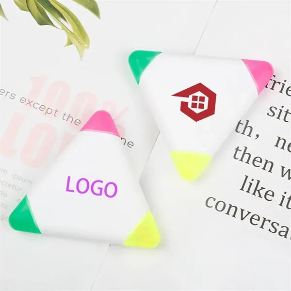Triangular Highlighter with Colored Caps