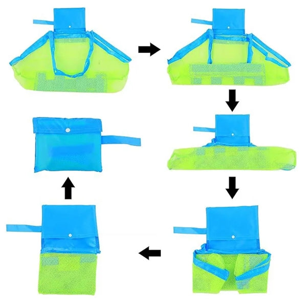 Extra Large Mesh Beach Tote Bag for Sand Toys
