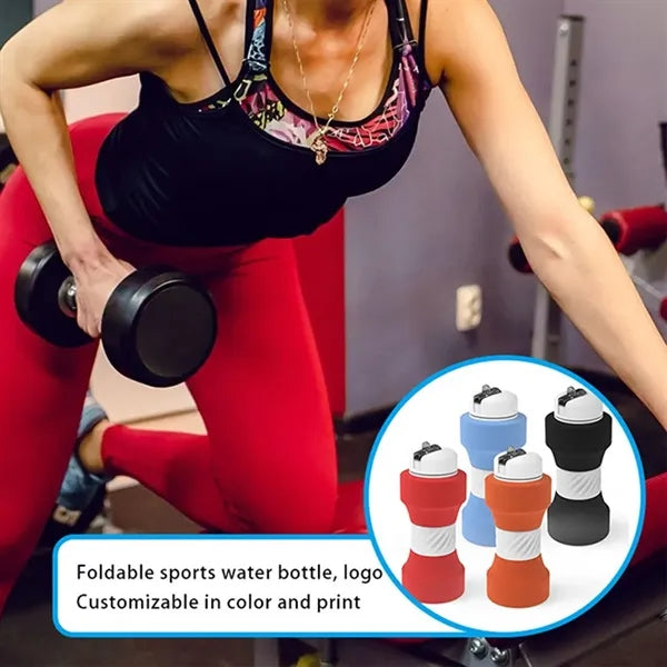 22oz. Silicone Dumbbell Sports Water Bottle