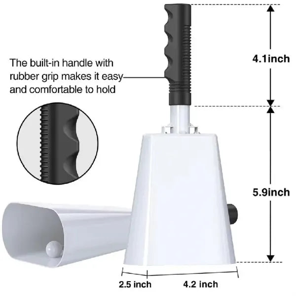 10 Inch Cowbell with Handle Cheering Bell for Sports Event