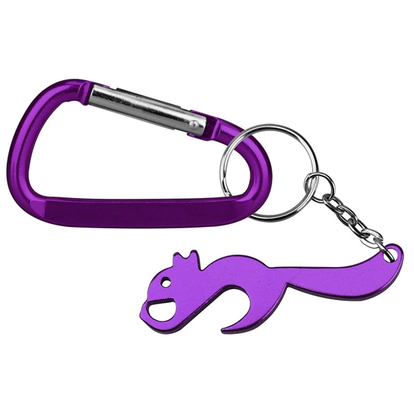 Squirrel Shape Bottle Opener with Carabiner